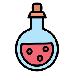 Potion Bottle filled line color icon