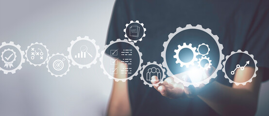 Operation management Business process control optimisation industrial technology and workflow...