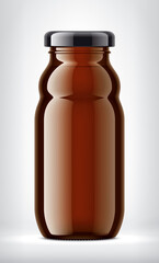 Color Glass Bottle on background. 