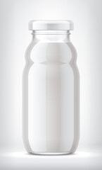Glass Bottle on background. 
