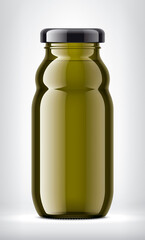 Color Glass Bottle on background. 