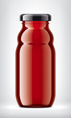 Color Glass Bottle on background. 