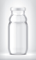 Glass Bottle on background. 