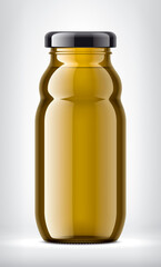 Color Glass Bottle on background. 