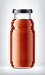 Glass Bottle on background. 