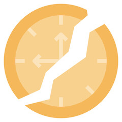 CLOCK flat icon,linear,outline,graphic,illustration