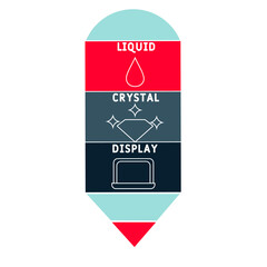 LCD - Liquid Crystal Display acronym. business concept background. vector illustration concept with keywords and icons. lettering illustration with icons for web banner, flyer, landing pag