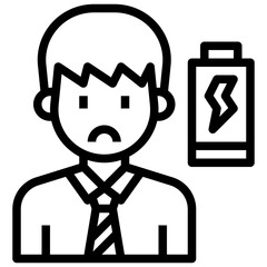 TIRED line icon,linear,outline,graphic,illustration