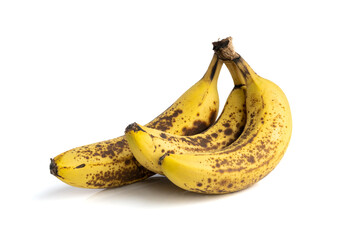 Sehr reife Bananen mit weissen Hintergrund - obrazy, fototapety, plakaty