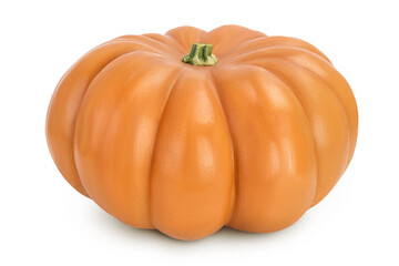 Fresh orange pumpkin isolated on white background with clipping path and full depth of field
