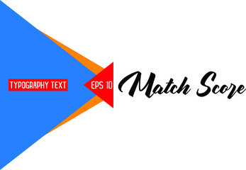 Beautiful Cursive Calligraphy Text Match Score