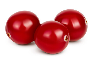Cranberry isolated on white background with clipping path and full depth of field