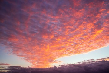 Morning sunrise view of ocean at Orange rocks in Uvongo, East coast of South Africa 
