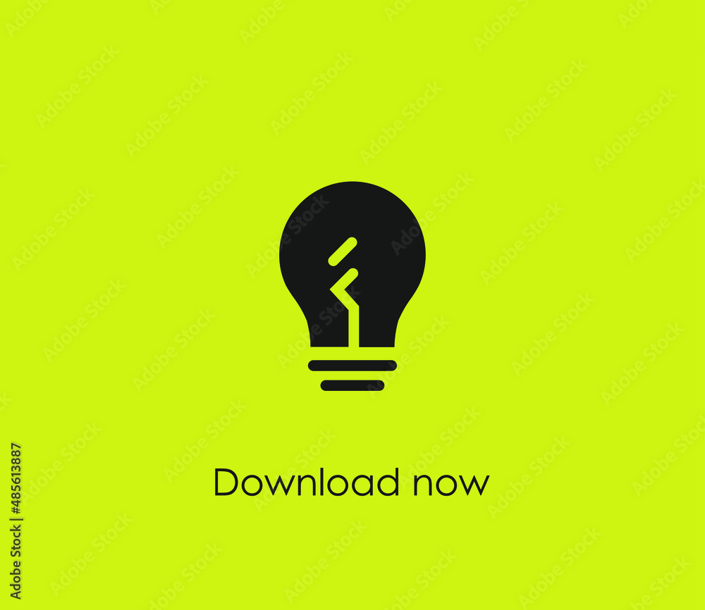 Poster light bulb vector icon. editable stroke. symbol in line art style for design, presentation, website 