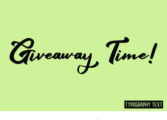Typography Text Sign Giveaway Time!.