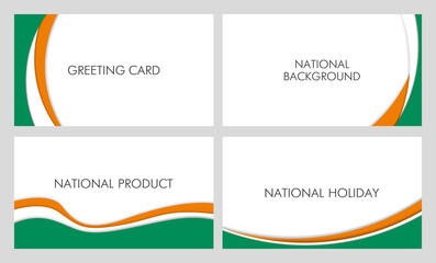 National Irish background. A set of blanks for texts. Vector graphics
