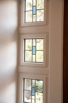 Wall With Stained Glass In Apartment