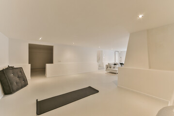 Living room with home gym