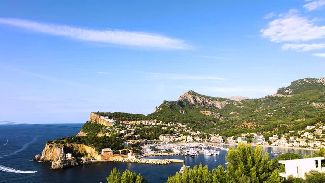 Port de Soller in the evening, Mallorca, Spain