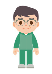 トレーニングウェアの男性