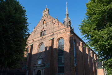 Historic Lutheran church, Church of the Holy Spirit in the central Copenhagen, one of the city...