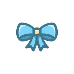 Cute ribbon bow cartoon illustration clipart