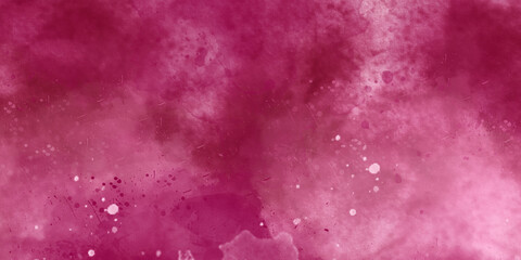 Hand drawn bright pink gradient abstract watercolor splashed on the paper. Multicolor watercolor background for textures. Noisy, grungy, marble, concrete backgrounds. 