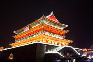 Fototapeta na wymiar Amazing landmark in the historical city of Xi'An, ancient capital of China