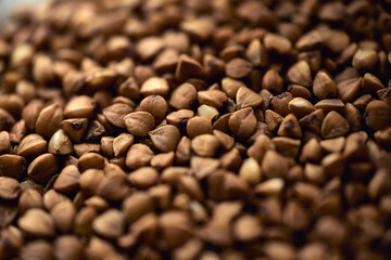 Buckwheat grain in the kitchen