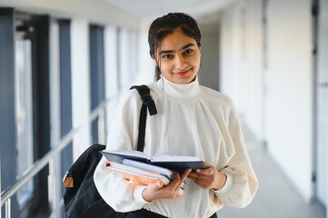 gorgeous indian female university student portrait
