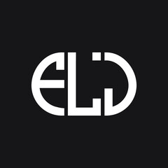 FLJ letter logo design on black background. FLJ creative initials letter logo concept. FLJ letter design.