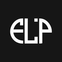 FLP letter logo design on black background. FLP creative initials letter logo concept. FLP letter design.
