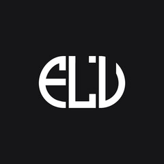 FLV letter logo design on black background. FLV creative initials letter logo concept. FLV letter design.