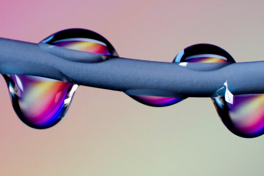 Tropfen mit Regenbogenfarben 3