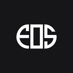 FOS letter logo design on black background. FOS creative initials letter logo concept. FOS letter design.