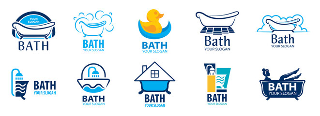 Vector logo of plumbing, baths and showers