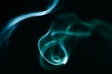 clouds of green smoke, art photo of the air