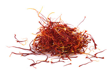 Saffron stigmas heap