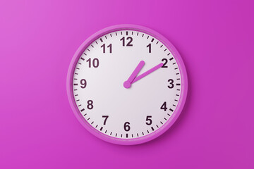 01:10am 01:10pm 01:10h 01:10 13h 13 13:10 am pm countdown - High resolution analog wall clock...