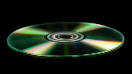 CD and DVD disk isolated on black