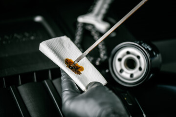 Checking the oil level