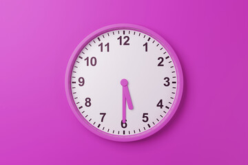 05:30am 05:30pm 05:30h 05:30 17h 17 17:30 am pm countdown - High resolution analog wall clock...