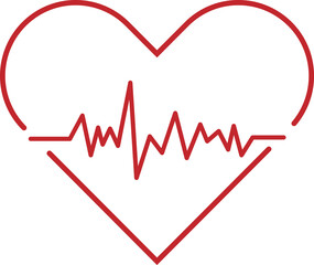 Heart beat, heart  beat pulse linear icon