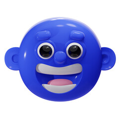 Série de portrait illustration enfantin 3d de personnage souriant et heureux pouvant illustrer des avatars de profil	