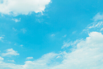 Fototapeta na wymiar Blue sky with cloud backdrop. Beautiful natural of sky abstract or background.Soft image.