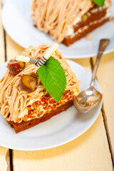 chestnut cream cake dessert