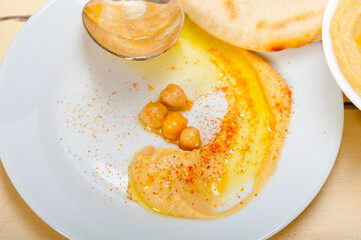 Hummus with pita bread