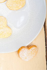 heart shaped shortbread valentine cookies