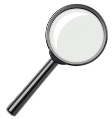 Magnifier close-up on a white background. Isolated