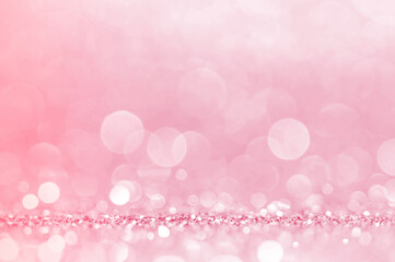 Pink gold, pink rose bokeh,circle abstract light background,Pink Gold shining lights, sparkling...
